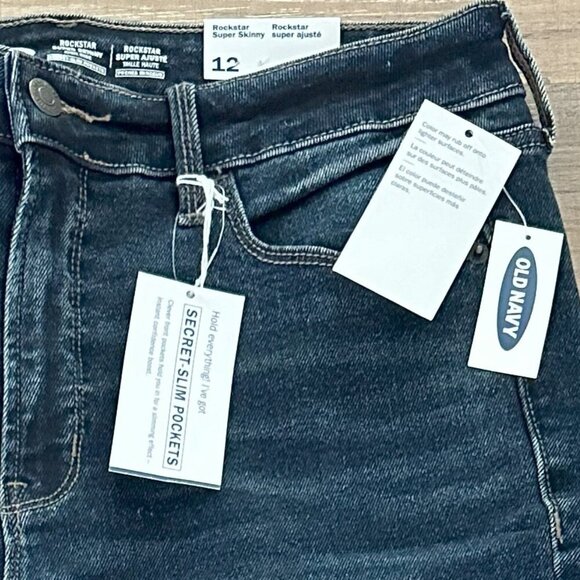 OLD NAVY ROCKSTAR SUPER SKINNY HIGH RISE SIZE 12 - Picture 5 of 14